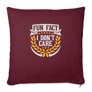 Je me fiche des faits - Housse de coussin décorative 45 x 45 cm - bordeaux - Devant
