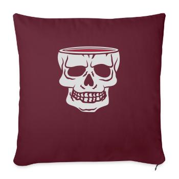 Boire Cup Skull Horror - Housse de coussin décorative 45 x 45 cm - bordeaux - Devant