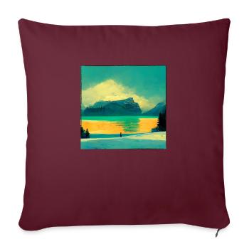 Belle nature - Housse de coussin décorative 45 x 45 cm - bordeaux - Devant