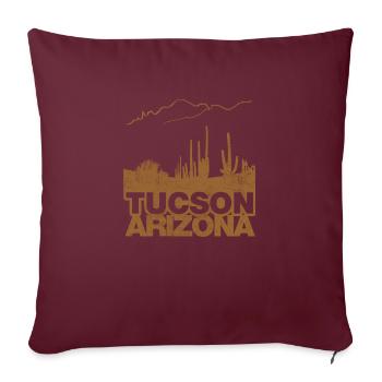 Tucson Arizona AZ City Vintage - Sofakissenbezug 45 x 45 cm - Burgunderrot - Vorne