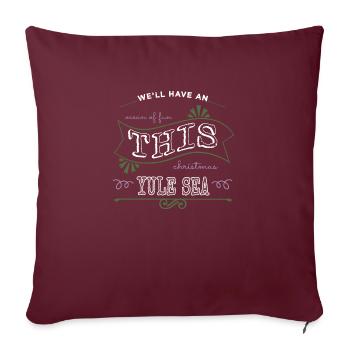 Ordinateur Idée Cadeau Arbre de Noël Dino Cadeau - Housse de coussin décorative 45 x 45 cm - bordeaux - Devant