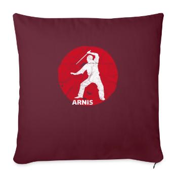 Philippines Kali Eskrima Arnis Fighter I Cadeau - Housse de coussin décorative 45 x 45 cm - bordeaux - Devant