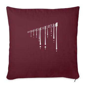 Briser sa citation de lit - Housse de coussin décorative 45 x 45 cm - bordeaux - Devant