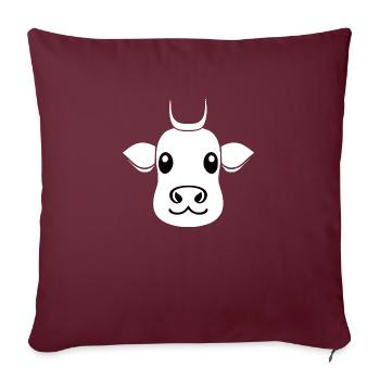 vache mignon animaux animaux de ferme drôles vaches nouveau 14 - Housse de coussin décorative 45 x 45 cm - bordeaux - Devant