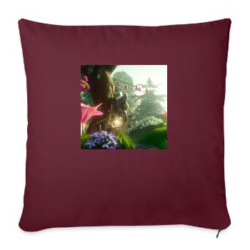 Forêt magique - Housse de coussin décorative 45 x 45 cm - bordeaux - Devant