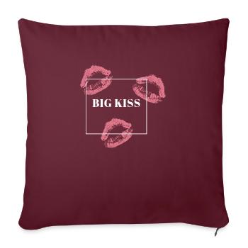 Big kiss - Housse de coussin décorative 45 x 45 cm - bordeaux - Devant
