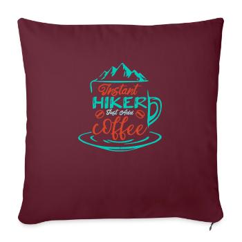 CAFÉ RANDONNEUR INSTANTANÉ - Housse de coussin décorative 45 x 45 cm - bordeaux - Devant