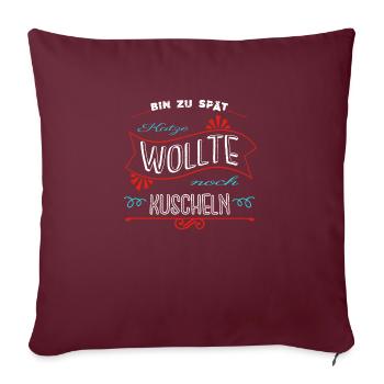 raubkatze meerkatze bday hauskatze cool tier - Sofakissenbezug 45 x 45 cm - Burgunderrot - Vorne