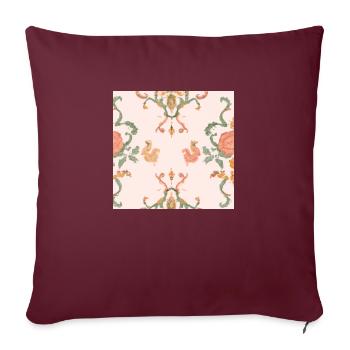 Floral Classical Pattern Flower Art - Sofakissenbezug 45 x 45 cm - Burgunderrot - Vorne