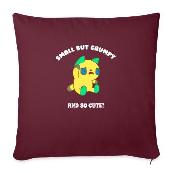 Petit mais grognon - Housse de coussin décorative 45 x 45 cm - bordeaux - Devant