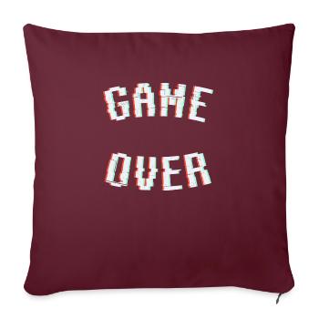 Fin du jeu - Housse de coussin décorative 45 x 45 cm - bordeaux - Devant