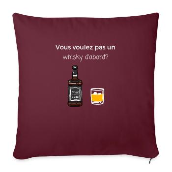 La cité de la peur - whisky - Housse de coussin décorative 45 x 45 cm - bordeaux - Devant