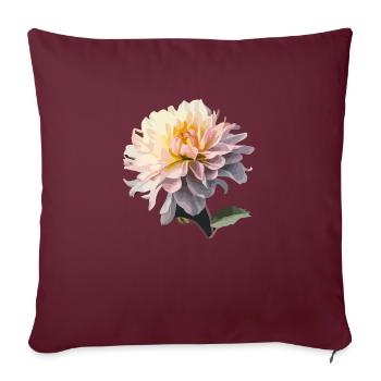 Die Blume - Sofakissenbezug 45 x 45 cm - Burgunderrot - Vorne