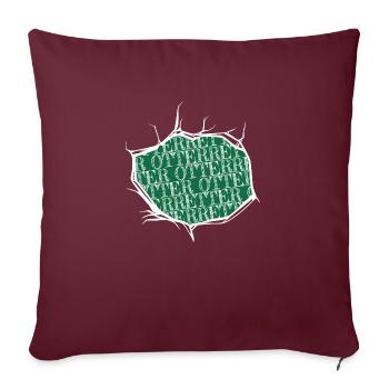 tier crossing freund vegetarier gewaltlosigkeit - Sofakissenbezug 45 x 45 cm - Burgunderrot - Vorne