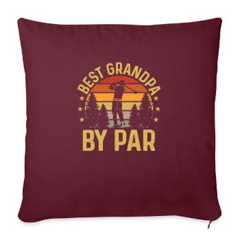 Meilleur grand-père par golf - Housse de coussin décorative 45 x 45 cm - bordeaux - Devant