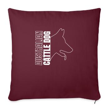 Chien Hund - Housse de coussin décorative 45 x 45 cm - bordeaux - Devant