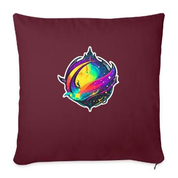 Espace incroyable - Housse de coussin décorative 45 x 45 cm - bordeaux - Devant