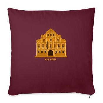Kelheim Rathaus Niederbayern Befreiungshalle - Sofakissenbezug 45 x 45 cm - Burgunderrot - Vorne