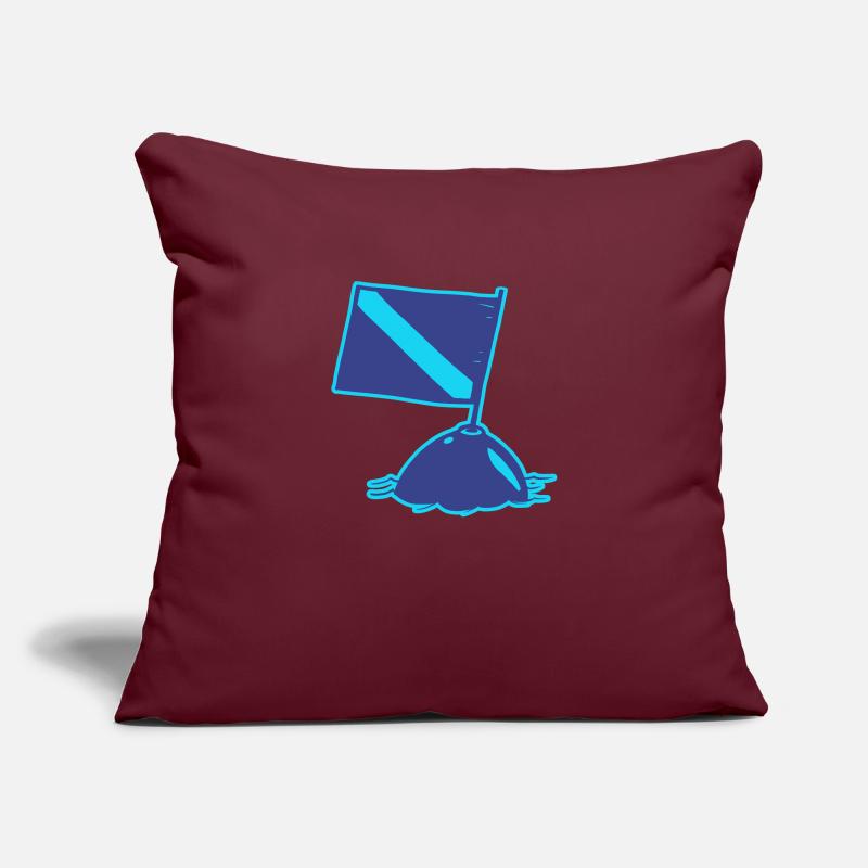 Le Drapeau de Plongée Housse de coussin décorative 45 x 45 cm