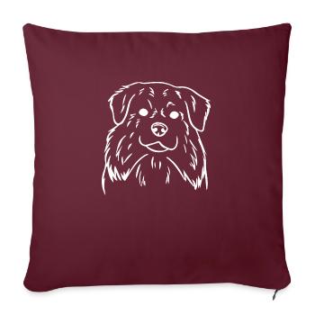Dog Hund - Sofakissenbezug 45 x 45 cm - Burgunderrot - Vorne