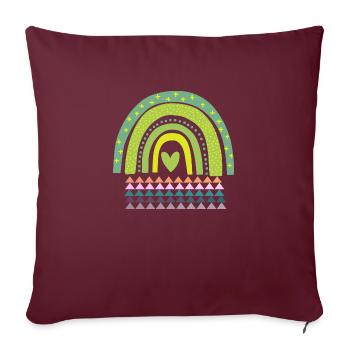 Conception de gravure avec des couleurs étonnantes - Housse de coussin décorative 45 x 45 cm - bordeaux - Devant