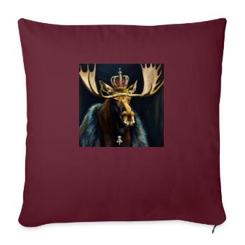 Roi des élans - Housse de coussin décorative 45 x 45 cm - bordeaux - Devant