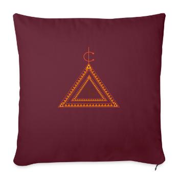 Berber-Design Amazigh Kabyle - Sofakissenbezug 45 x 45 cm - Burgunderrot - Vorne