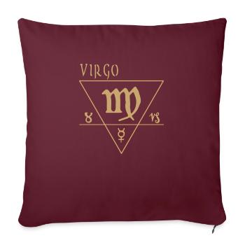 Vierge - Housse de coussin décorative 45 x 45 cm - bordeaux - Devant