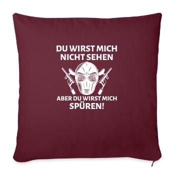 Paintball Airsoft - Sofakissenbezug 45 x 45 cm - Burgunderrot - Vorne