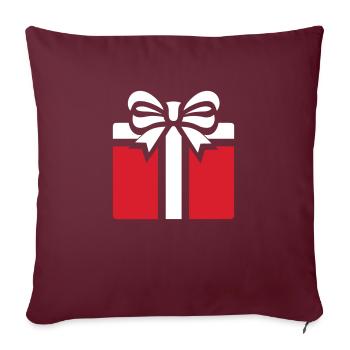 Merveille enveloppée - Housse de coussin décorative 45 x 45 cm - bordeaux - Devant