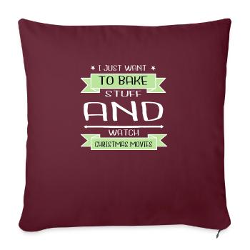 awkward cute dinosaur tshirt sports under the tree - Sofa pillowcase 17,3'' x 17,3'' (45 x 45 cm) - burgundy - Front