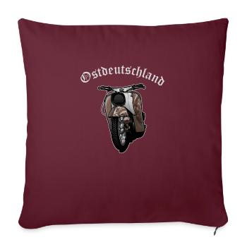Schwalbe Tuning (marron / rouille) // Illustration - Housse de coussin décorative 45 x 45 cm - bordeaux - Devant