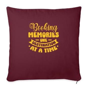 Réserver des souvenirs, une destination à la fois - Housse de coussin décorative 45 x 45 cm - bordeaux - Devant