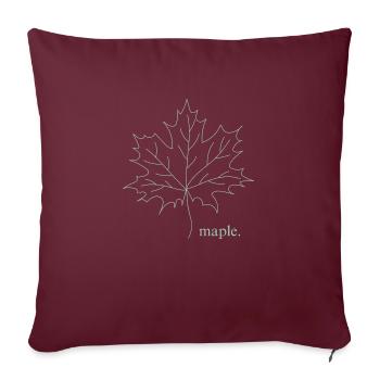 Érable. - Housse de coussin décorative 45 x 45 cm - bordeaux - Devant