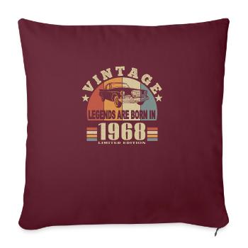 Jahrgang 1968 Legende geboren - Sofakissenbezug 45 x 45 cm - Burgunderrot - Vorne