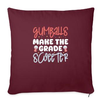 Les boules de gomme rendent le design de la note plus doux - Housse de coussin décorative 45 x 45 cm - bordeaux - Devant