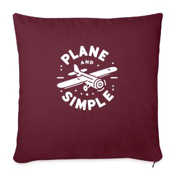 Plane and Simple - Sofa pillowcase 17,3'' x 17,3'' (45 x 45 cm) - burgundy - Front