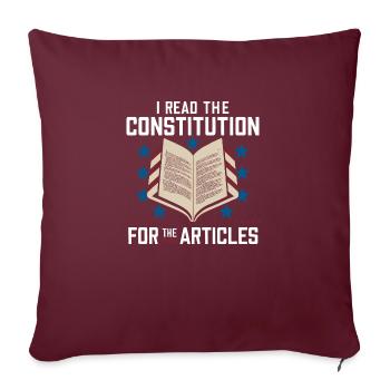 History with humor – For all article readers - Sofa pillowcase 17,3'' x 17,3'' (45 x 45 cm) - burgundy - Front