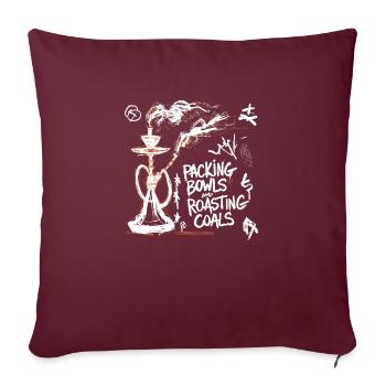 Amateurs de chicha Lifestyle Design - Housse de coussin décorative 45 x 45 cm - bordeaux - Devant
