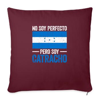 Fier du Honduras – Catracho Design - Housse de coussin décorative 45 x 45 cm - bordeaux - Devant