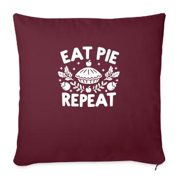 Eat Pie Repeat - Sofa pillowcase 17,3'' x 17,3'' (45 x 45 cm) - burgundy - Front