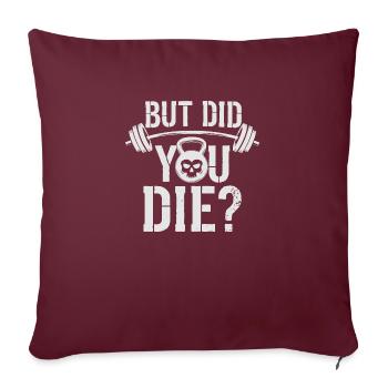 Fun gym idea for sports fans - Sofa pillowcase 17,3'' x 17,3'' (45 x 45 cm) - burgundy - Front