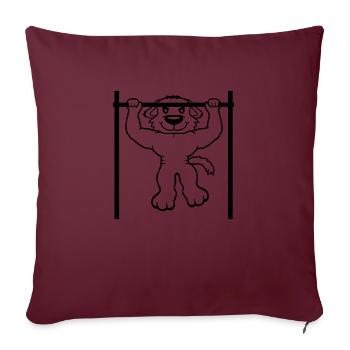 Dog Pull-ups Bar Muscles Gym Pull-Up Bar - Sofa pillowcase 17,3'' x 17,3'' (45 x 45 cm) - burgundy - Front