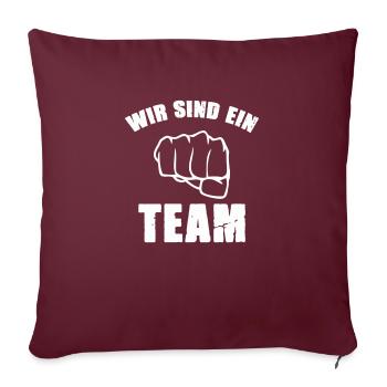 Nous sommes une équipe - Housse de coussin décorative 45 x 45 cm - bordeaux - Devant