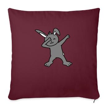 Hase Dabbing Dab Dance Pose Tanzen Party Feiern - Sofakissenbezug 45 x 45 cm - Burgunderrot - Vorne