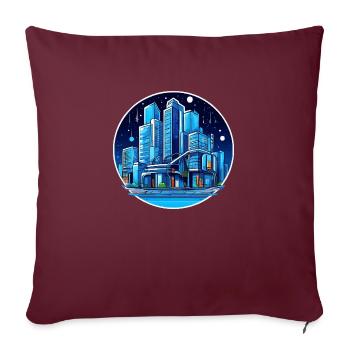 City Night Sky - Sofa pillowcase 17,3'' x 17,3'' (45 x 45 cm) - burgundy - Front