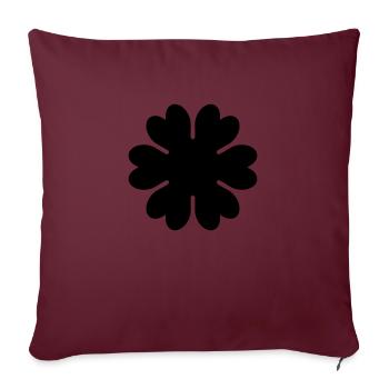 Fleur,Feuille,Nature - Housse de coussin décorative 45 x 45 cm - bordeaux - Devant