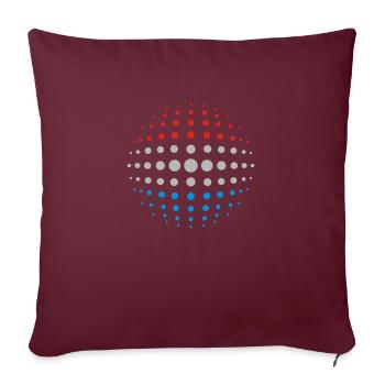geo_dotsphere_luxembourg_3c01 - Housse de coussin décorative 45 x 45 cm - bordeaux - Devant