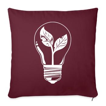 Glühbirne Energie Klimaschutz - Sofakissenbezug 45 x 45 cm - Burgunderrot - Vorne