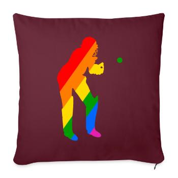 Cricket Wicketkeeper - Sofakissenbezug 45 x 45 cm - Burgunderrot - Vorne